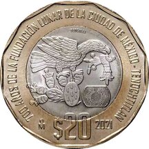 20 Pesos Mexico 2021 - Founding of Tenochtitlan