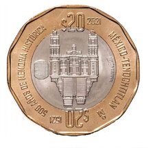 20 Pesos Mexico 2021 - Fall of Tenochtitlan