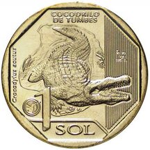 1 Sol Peru 2017 - Crocodile