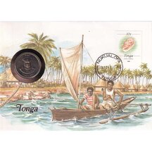 Numismatic envelope Tonga 1989
