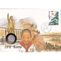 Numismatic Envelope North Korea 1987