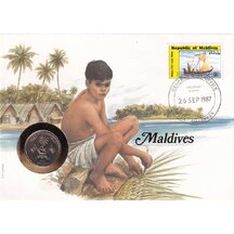 Numismatic envelope Maldives 1987