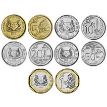 Set of Singapore Coins 2013
