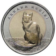 1 Turkish Lira 2015 - Turkish Angora