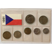 Set of Czechoslovak Circulation Coins 1981