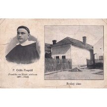 Postcard P. Odilo Pospíšil 1922 - Birth House