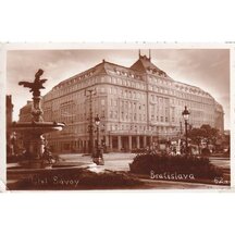 Postcard Bratislava 1937 - Hotel Savoy