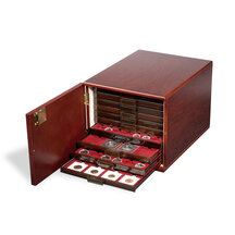 Wooden box for drawers with MB series coins