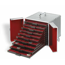 Aluminum box for coin drawers of the MB series
