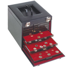 Leatherette box for drawers with coins of the MB series