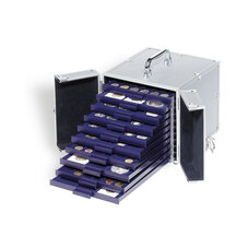 Aluminum box for coin trays of the MBS series