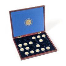 Wooden box for 23 pcs 2 EURO coins Erasmus program
