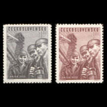 Series of Stamps Czechoslovakia 1951 - Lánska Action