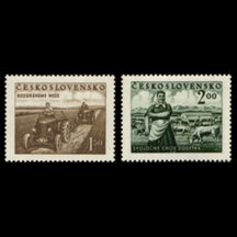 Series of Stamps Czechoslovakia 1951 - Agriculture