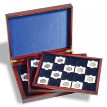 Wooden box for 60 paper coin cases